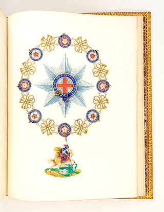 AN ILLUMINATED MANUSCRIPT ARMORIAL REGISTER (as well as a printed listing) OF MEMBERS OF THE ORDER OF THE GARTER.