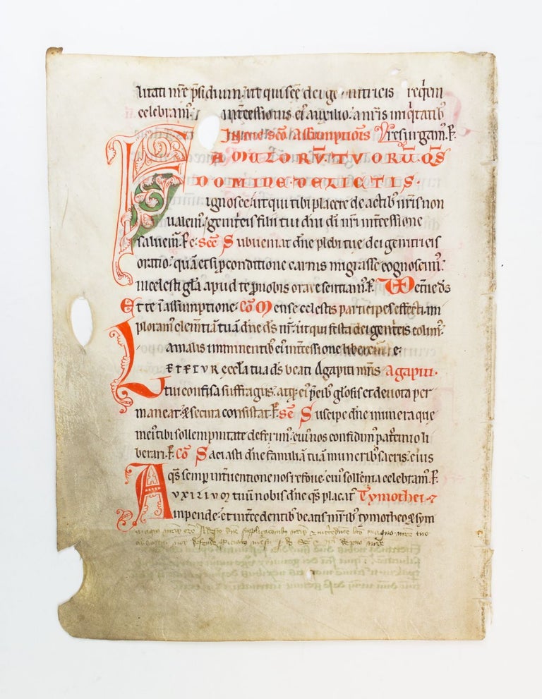(ST17236) WITH TEXT FROM MASSES FOR SAINTS' DAYS IN AUGUST. WITH A. LARGE...