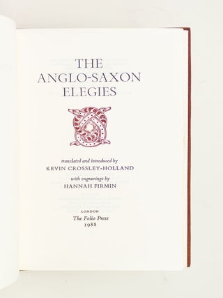 ANGLO-SAXON ELEGIES.