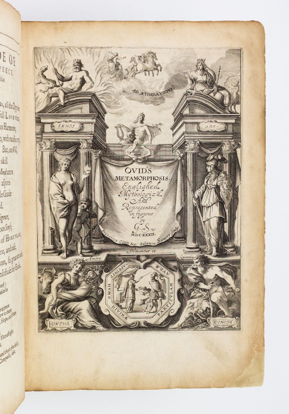 OVID'S METAMORPHOSIS ENGLISHED, MYTHOLOGIZ'D, AND REPRESENTED IN FIGURES by  MYTHOLOGY, OVID on Phillip J. Pirages Fine Books and Manuscripts