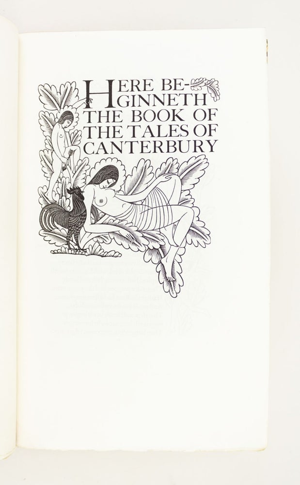 (ST17611) THE CANTERBURY TALES. ERIC GILL, GEOFFREY . CHAUCER, GOLDEN COCKEREL PRESS