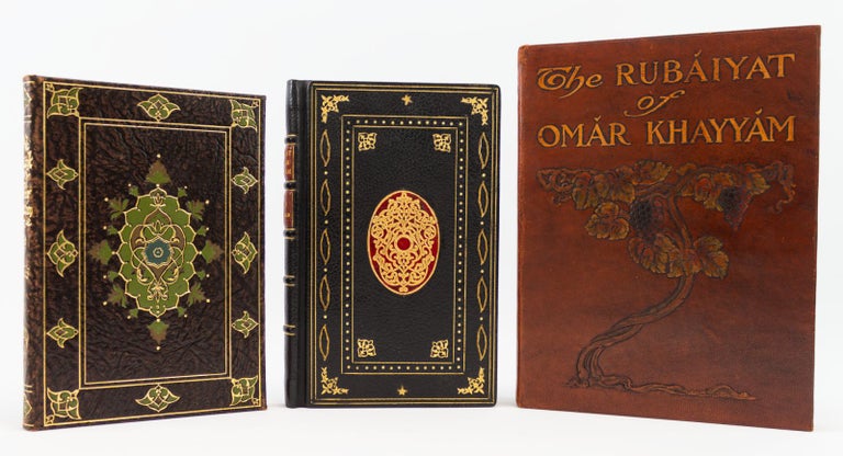 (ST17640-G10) RUBAIYAT OF OMAR KHAYYAM. THREE UNIQUE BINDINGS OF THE