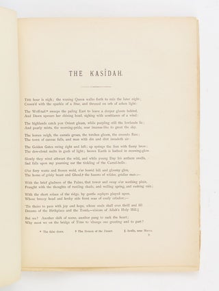THE KASÎDAH (COUPLETS) OF HÂJÎ ABDÛ EL-YEZDÎ: A LAY OF THE HIGHER LAW.