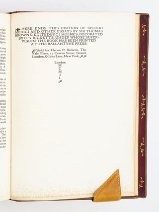 RELIGIO MEDICI, URN BURIAL, CHRISTIAN MORALS, AND OTHER ESSAYS.