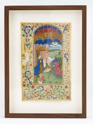 WITHOUT TEXT, BUT PROBABLY OPENING PRIME. AN ILLUMINATED VELLUM MANUSCRIPT LEAF FROM A. DUTCH.