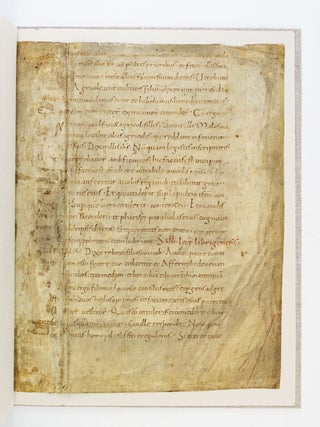 WITH READINGS FROM MATTHEW 21:35-46 AND GENESIS 27:6-28. A VERY EARLY VELLUM MANUSCRIPT LEAF FROM A.