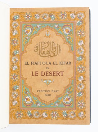 EL FIAFI OUA EL KIFAR, OU LE DÉSERT.
