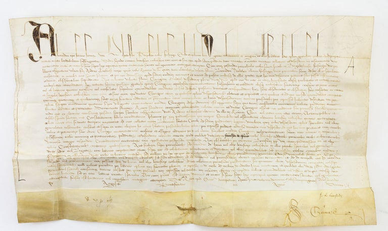 (ST17895) A PAPAL MANDATE ISSUED TO THE OVERSEER OF A GERMAN CHURCH. PAPAL BULL ON VELLUM, POPE ALEXANDER VI.