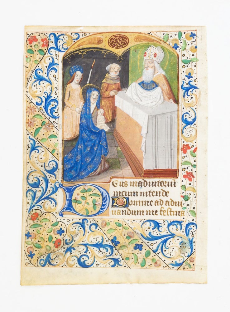(ST18270a) TEXT FROM NONE. WITH A. MINIATURE OF THE PRESENTATION IN THE TEMPLE AN...