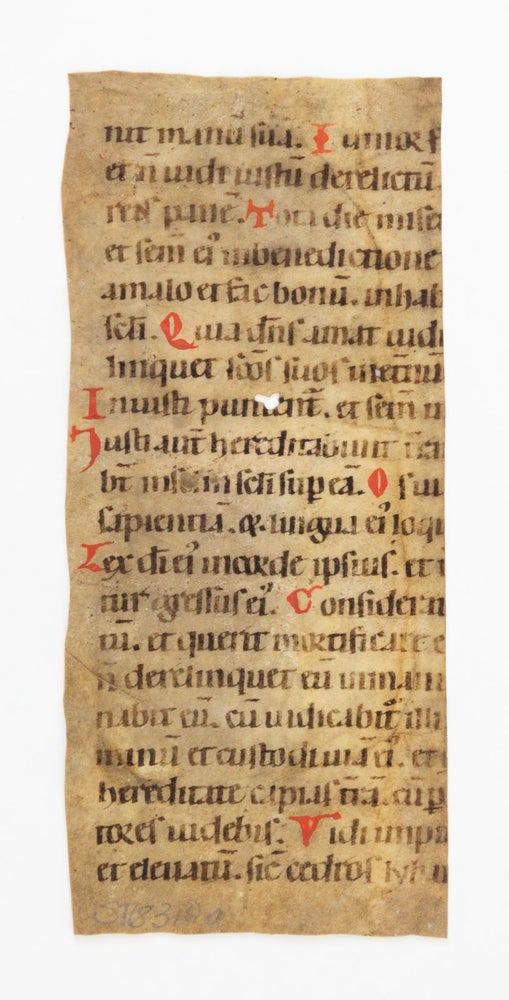 (ST18310a) TEXT FROM PSALMS 36 & 37. FROM A. PSALTER IN LATIN A FRAGMENT OF A. VELLUM...