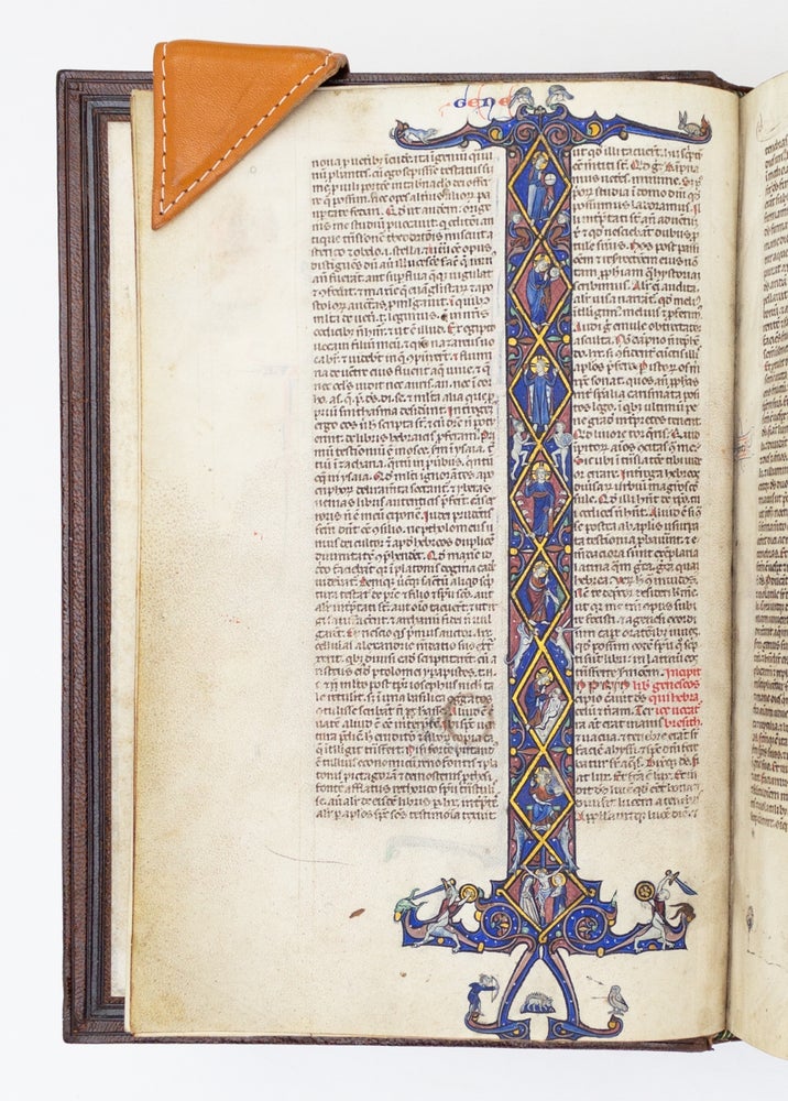 (ST18400) WITH PROLOGUES ATTRIBUTED TO ST. JEROME AND THE INTERPRETATION OF HEBREW NAMES. AN EXCEPTIONAL ILLUMINATED VELLUM MANUSCRIPT BIBLE IN, THE BARI ATELIER.