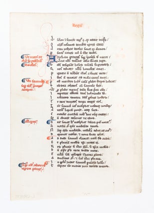 TEXT FROM COMMENTARY ON I KINGS (LINES 185-248. IN LATIN AN ENGLISH VELLUM MANUSCRIPT LEAF, FROM.