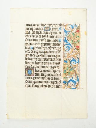 FROM A BOOK OF HOURS IN LATIN.