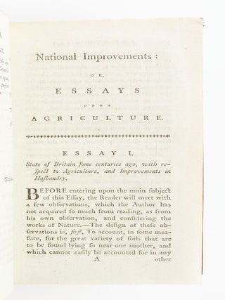 NATIONAL IMPROVEMENTS ON AGRICULTURE, IN TWENTY-SEVEN ESSAYS.