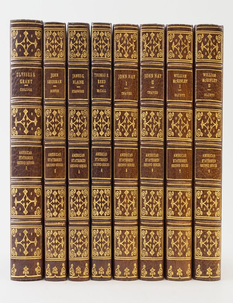 (ST19083) AMERICAN STATESMEN. AMERICAN STATESMEN, JOHN T. MORSE, BINDINGS - SETS