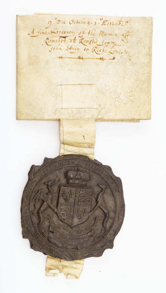 (ST19294a) AN EXEMPLIFICATION CONCERNING THE MANOR OF ROMSHED, WITH THE ROYAL SEAL OF...