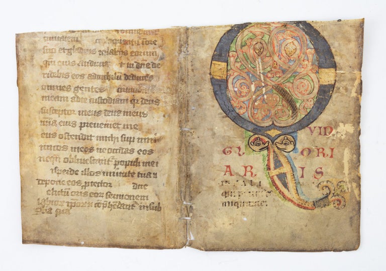 (ST19336b) TEXT FROM PSALMS 51 & 58. WITH A. MAGNIFICENT FULL-PAGE INITIAL MOST OF AN...