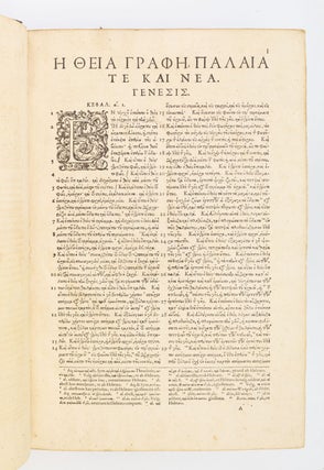 [Title in Greek, then:] DIVINAE SCRIPTURAE, NEMPE VETERIS AC NOVI TESTAMENTI, OMNIA.