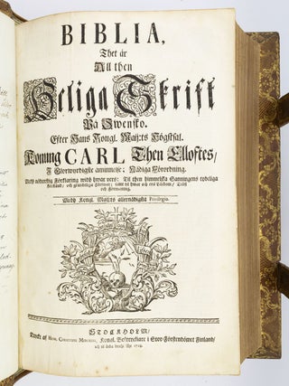 BIBLIA, THET &Auml;R ALL THEN HELIGA SKRIFT P&Aring; SWENSKO. [with] THET NYA TESTAMENTETS.