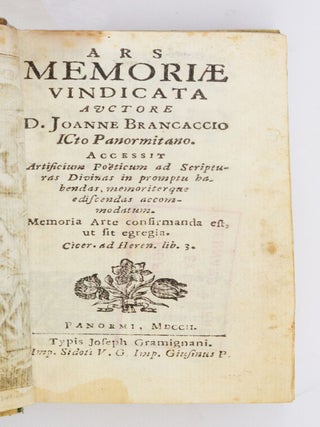 ARS MEMORIAE VINDICATA: ACCESSIT ARTIFICIUM POETICUM AD SCRIPTURAS DIVINAS IN PROMPTU HABENDAS.