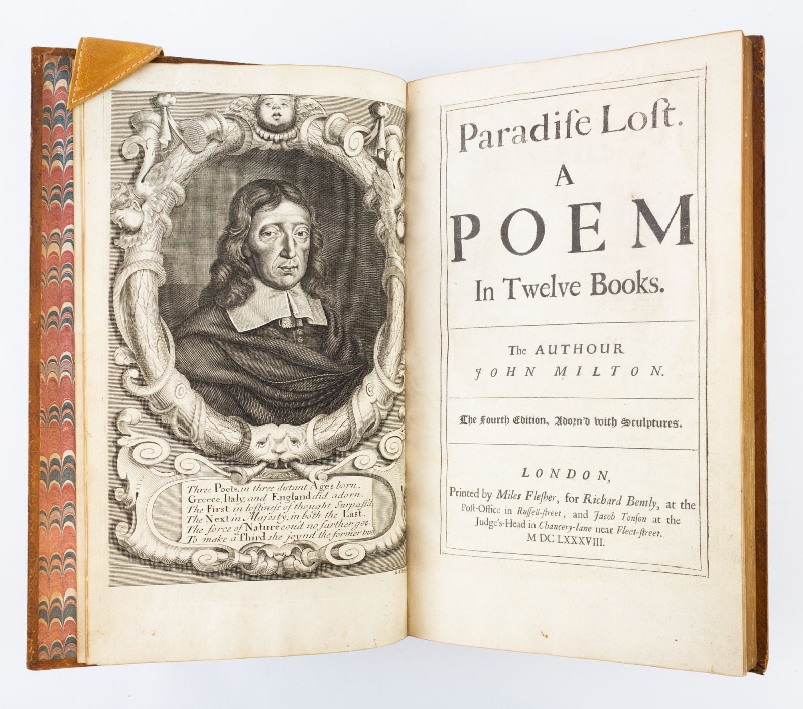 Paradise Lost A Poem In Twelve Books John Milton Fourth Edition First Folio Edition First