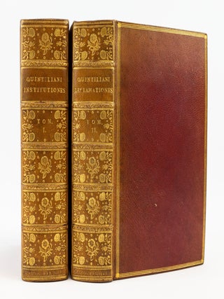 INSTITUTIONUM ORATORIARUM LIBRI DUODECIM [with] DECLAMATIONES. MARCUS FABIUS QUINTILIAN.