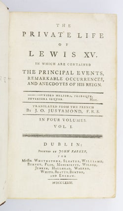 THE PRIVATE LIFE OF LEWIS XV.