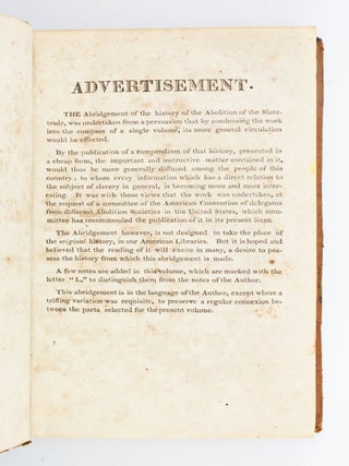 THE HISTORY OF THE RISE, PROGRESS AND ACCOMPLISHMENT OF THE ABOLITION OF THE AFRICAN SLAVE-TRADE BY THE BRITISH PARLIAMENT.