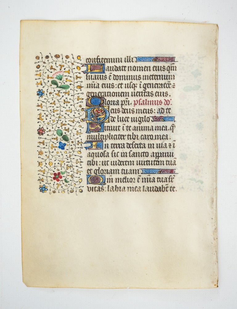 (ST19653L) TEXT IN LATIN. OFFERED INDIVIDUALLY LEAVES FROM A. MEDIEVAL ILLUMINATED...