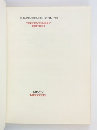 SHAKE-SPEARES SONNETS. TERCENTENARY EDITION.