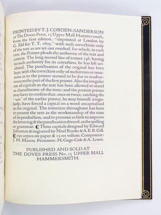 SHAKE-SPEARES SONNETS. TERCENTENARY EDITION.