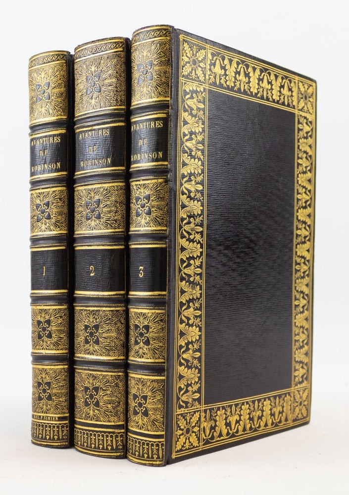 (ST19743) LA VIE ET LES AVANTURES DE ROBINSON CRUSOË. BINDINGS - SIMIER, DANIEL DEFOE
