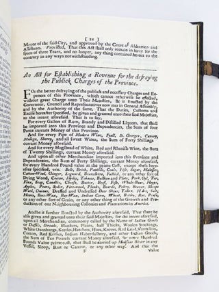 FACSIMILE OF THE LAWS AND ACTS OF THE GENERAL ASSEMBLY FOR THEIR MAJESTIES PROVINCE OF NEW-YORK.