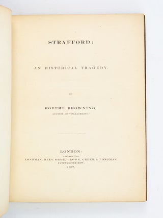 STRAFFORD: AN HISTORICAL TRAGEDY.