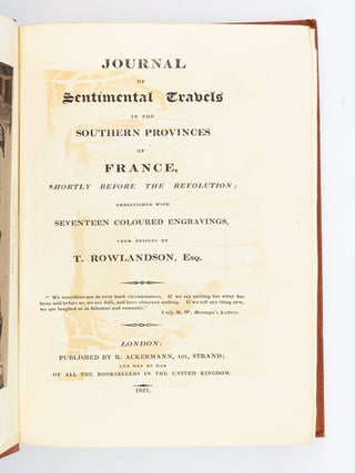 JOURNAL OF SENTIMENTAL TRAVELS IN THE SOUTHERN PROVINCES OF FRANCE.