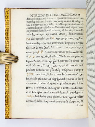 INTRODUCTIO IN CHALDAICAM LINGUAM, SYRIACAM, ATQUE ARMENICAM, & DECEM ALIAS LINGUAS. [INTRODUCTION TO CHALDAIC, SYRIAC, ARMENIAN, AND TEN OTHER LANGUAGES].