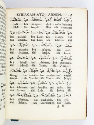 INTRODUCTIO IN CHALDAICAM LINGUAM, SYRIACAM, ATQUE ARMENICAM, & DECEM ALIAS LINGUAS. [INTRODUCTION TO CHALDAIC, SYRIAC, ARMENIAN, AND TEN OTHER LANGUAGES].
