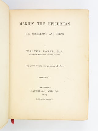 MARIUS THE EPICUREAN.