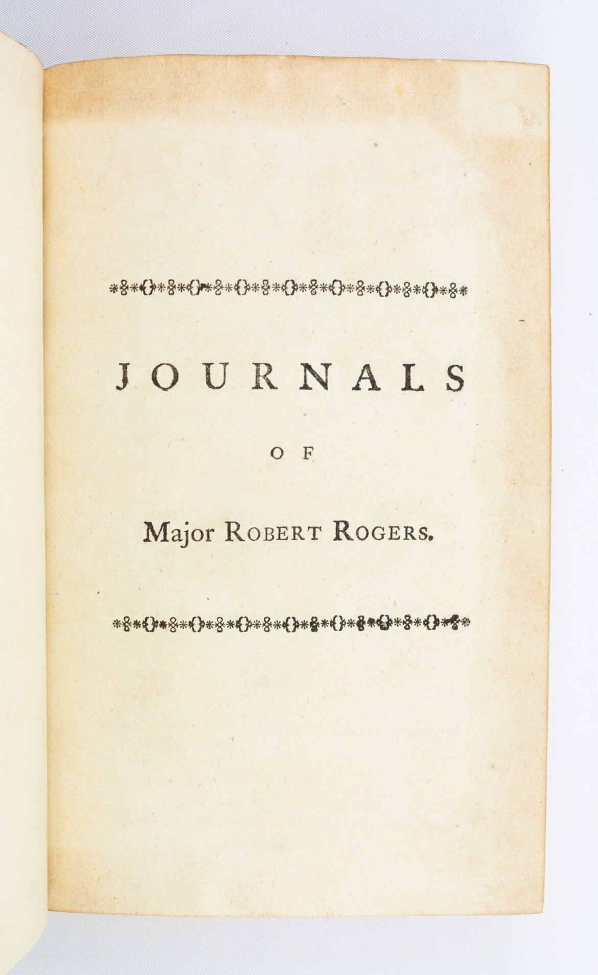 JOURNALS OF MAJOR ROBERT ROGERS | PERSONAL ACCOUNTS FRENCH AND INDIAN ...
