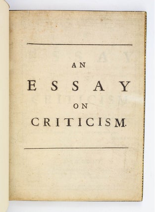 AN ESSAY ON CRITICISM.