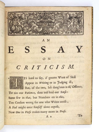 AN ESSAY ON CRITICISM.