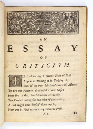 AN ESSAY ON CRITICISM.