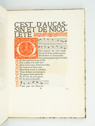 C'EST D'AUCASSIN ET DE NICOLETE.