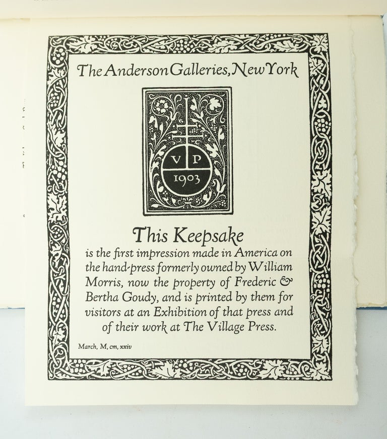 (ST20234-35) THE LIBERTY BELL ON THE KELMSCOTT GOUDY PRESS. KELMSCOTT / GOUDY PRESS, J....