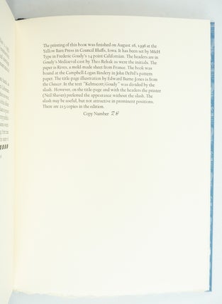 THE LIBERTY BELL ON THE KELMSCOTT GOUDY PRESS.