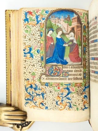 USE OF PARIS. A MEDIEVAL ILLUMINATED VELLUM MANUSCRIPT BOOK OF HOURS.