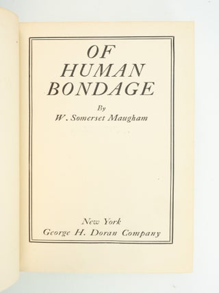 OF HUMAN BONDAGE.