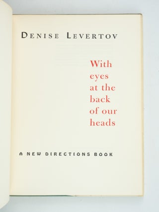 WITH EYES AT THE BACK OF OUR HEADS.
