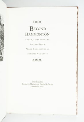 BEYOND HAMMONTON: SOUTH JERSEY POEMS AND WOOD ENGRAVINGS.