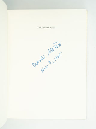 THE CAPTIVE MIND. LIMITED EDITIONS CLUB, CZESLAW MILOSZ.